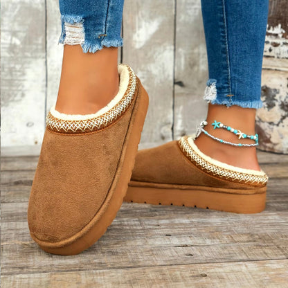 Fuzzy Fall Slippers - Water Resistant