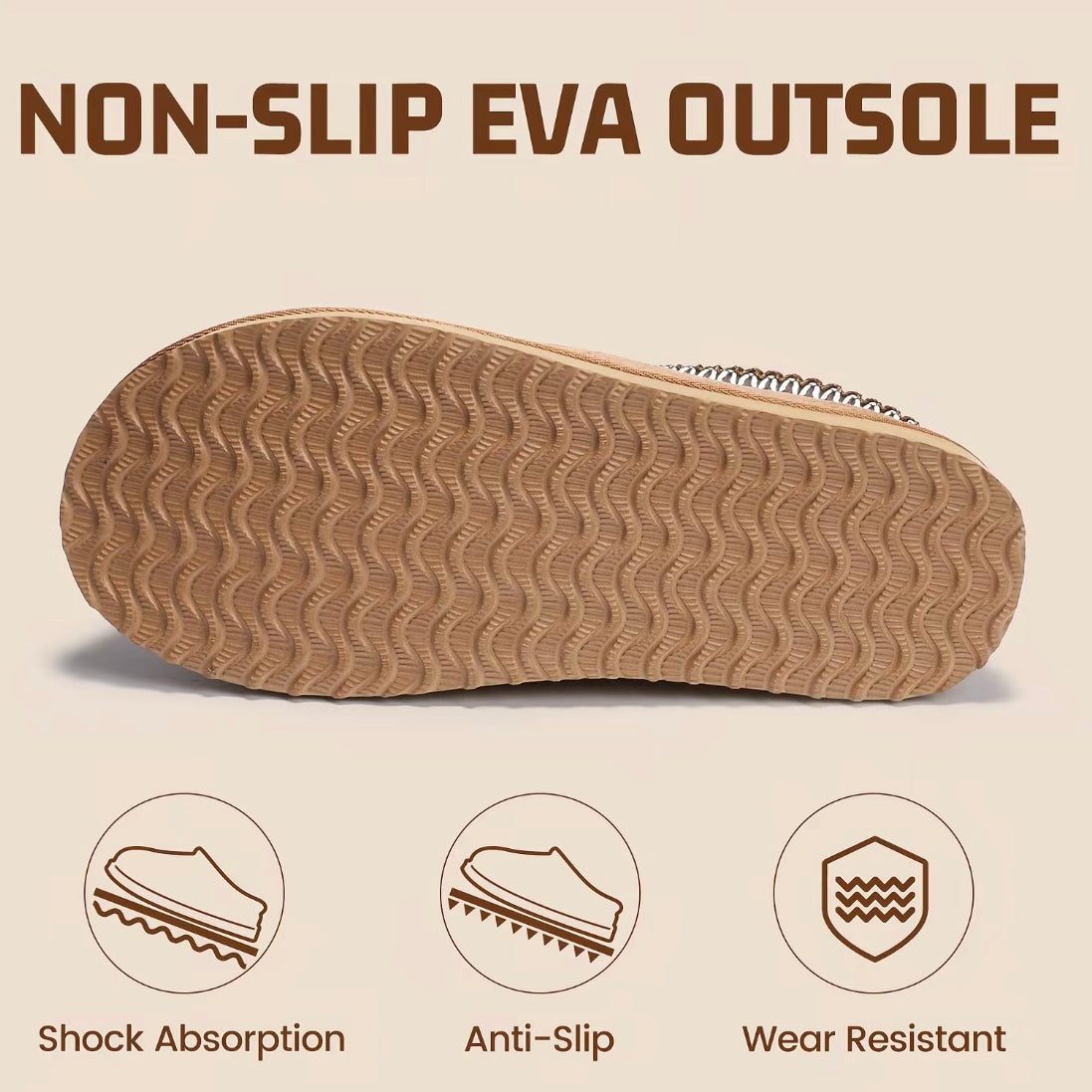 Fuzzy Fall Slippers - Water Resistant